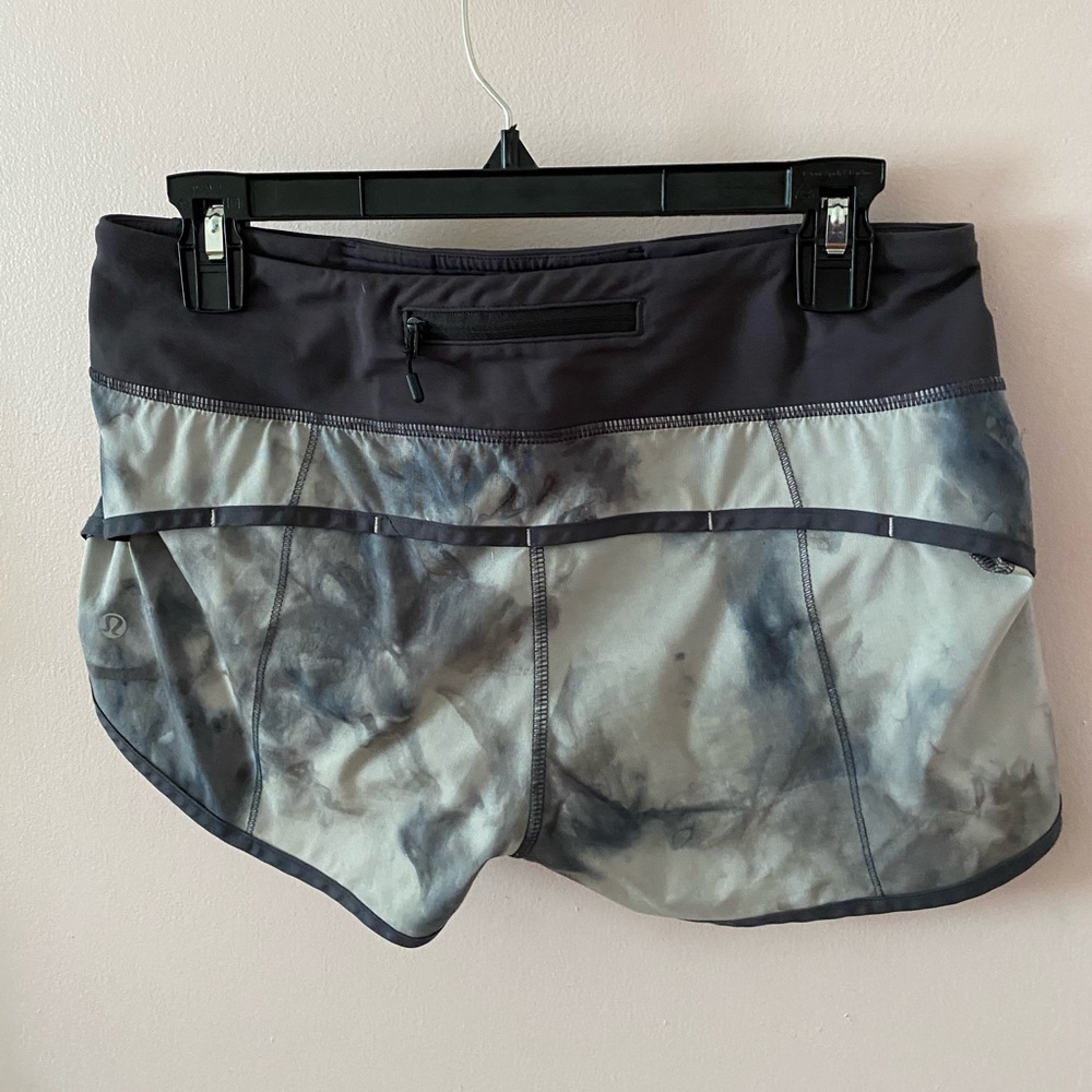 Lululemon athletica gray tie dye running shorts